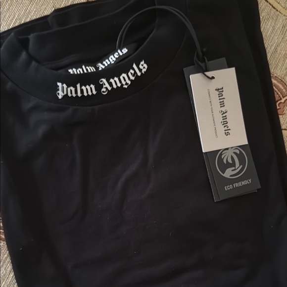 Palm Angels Black Short Sleeve Tee - Picture 1 of 4